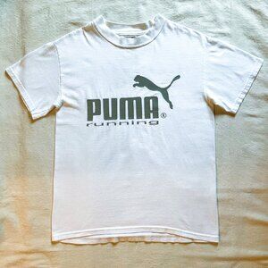 Vintage Men's Puma Boston Marathon 2003 S/S Tee, White, Sz S